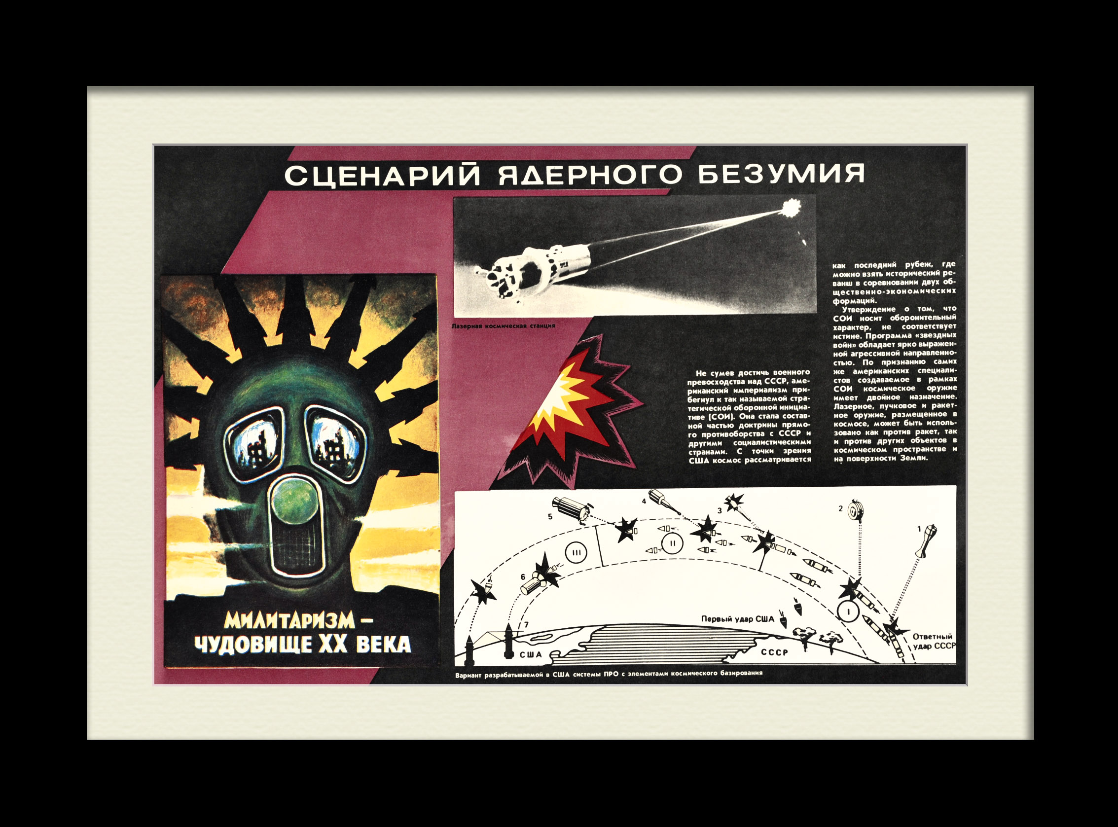 Сценарий ядерного безумия, СОИ. Плакат времен холодной войны Сценарий ядерного безумия, СОИ. Плакат времен холодной войны